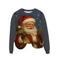 thumbnail image 5 of Uootdi Gift Christmas Sweatshirts for Women Cute christmas tree Santa Claus Printed Crewneck Long Sleeve Sweatshirt Winter Casual Xmas Pullover Tops, 5 of 7