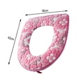 thumbnail image 2 of Funda para asiento de inodoro con cremallera, gruesa, cálida y suave, con asa, lavable, de franela de tamaño estándar, 2 of 6
