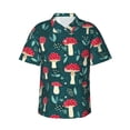 thumbnail image 2 of Goofa Amanita Mushroom Hawaiian Shirt for Men, Unisex Summer Beach Casual Short Sleeve Button Down Shirts,Aloha Tropical Floral print shirt-Small, 2 of 9