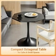 thumbnail image 4 of MyVoice 31.5" Octagonal Tulip Dining Table – Unique Geometric Dining Table for Small Spaces, Mid-Century Coffee Table with Pedestal Base, Ideal for Kitchen, Dining Room, Coffee Corner, Easy Assembly, 4 of 17
