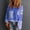 Blue, variant on Women's Boho Tops Floral Print V Neck Long Sleeve Summer Blouse Shirts Tie Front Flowy Vacation Clothes