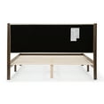 thumbnail image 6 of Furniture of America Elra Queen Solid Wood and Boucle Fabric Platform Bed, Walnut, 6 of 22