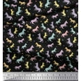 thumbnail image 2 of Soimoi Black Cotton Duck Fabric Wild Animal Decor Fabric Printed BTY 42 Inch Wide, 2 of 3