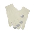 thumbnail image 3 of Dyfzdhu Men Women Non Slip Gloves Stretch Knitted Wool Show Finger Solid Color Cycling Gloves Beige, 3 of 3
