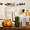 thumbnail image 4 of OVENTE Cordless Immersion Hand Blender, 300W Rechargeable Handheld Portable Stick Mixer with Speed Pulse Activating Sensor and Stainless Steel Blades for Smoothies, Shakes or Baby Food, White HR995W, 4 of 5