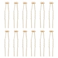 thumbnail image 3 of MIALLO Elegant Golden Rhinestone and Pearl Hair Pins (12 Pack), Vintage Bridal Hair Accessories for Wedding, Festival, Stage Performance & Daily Looks, 3 of 8