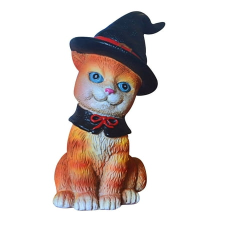 

Nmdmisc Halloween Cat Figurine Halloween Cute Cat Statues Set Cat Resin Sculpture Decoration Halloween Cat Ornaments for Home Office Tabletop Desk Decoration Holiday Indoor Outdoor 4 Styles