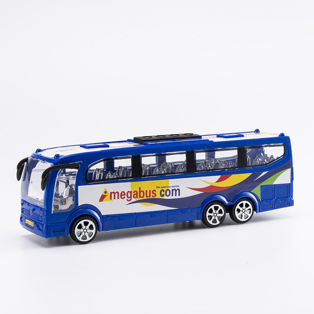 Plastic Car Model Simulation Bus Pull Back Birthday Cake Decor Toy Car  X 
