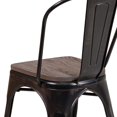thumbnail image 6 of Bowery Hill Contemporary Metal Stack Chair In Black-Antique Gold, 6 of 8