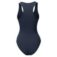 thumbnail image 3 of A2Y Women's Fashion Basic Premium Cotton Racerback Tank Body Suit Navy L, 3 of 5
