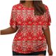 thumbnail image 1 of Tops Cortos para Mujeres, Cintura Plisada Cuello Redondo Tamaño Grande Camiseta de Manga Corta Top Casual Hecha de Estante de Imitación, Camisetas Casuales de Mujer, 1 of 5