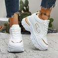 thumbnail image 4 of Mepaouo Chunky Sneakers for Women Fashion Platform White Casual Dad Shoes Wedge Walking Sport Sneaker, 4 of 7