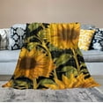thumbnail image 2 of ONETECH Sunflower Blanket Mother's Day Flower Soft Throw Blanket Bright Yellow Warm Lightweight Blankets Sunflower Gifts for Women Small Travel Plush Blanket for Bed Sofa Living Room Decor, 2 of 6