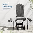 thumbnail image 6 of ACEGOSES Glider Outdoor Adirondack Chair with Smooth Motion and Cup Holder, Foldable 3-Position Adjustable HDPE Plastic for Patio and Deck, Black, 6 of 8