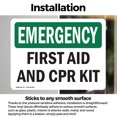 thumbnail image 3 of (2 Pack) First Aid And CPR Kit OSHA Emergency Sign 14 Inch X 10 Inch Vinyl Label Decal Sticker Weather Resistant, UV Protected for Workplace, Business, and Construction Site, Made in, 3 of 7