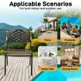 thumbnail image 4 of Ktaxon 2Pcs Outdoor Dining Chairs, Patio Chairs Cast Aluminum Weather Resistant Bistro Set of 2 for Porch, Poolside, Backyard, Balcony, 4 of 10