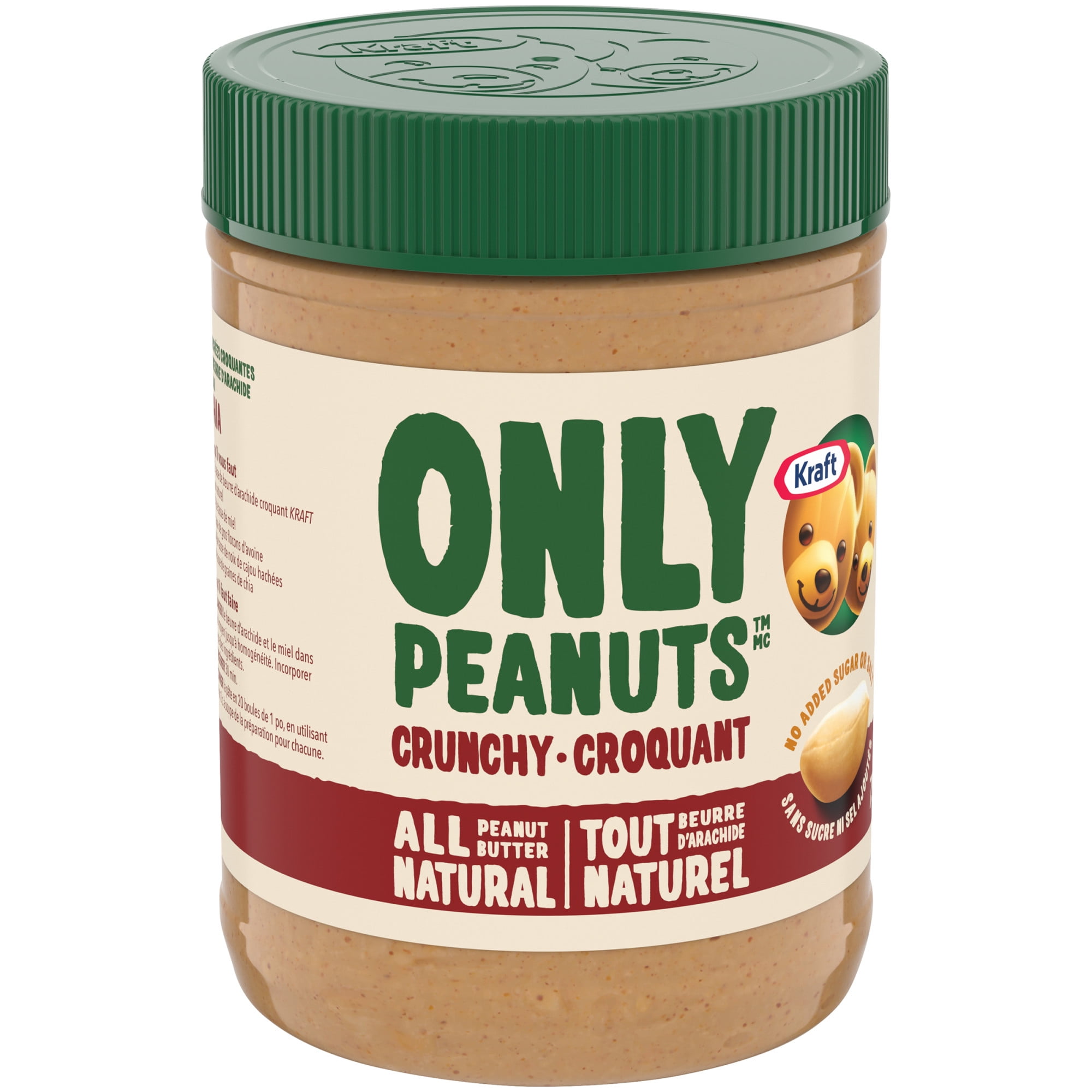 Kraft Only Peanuts All Natural Crunchy Peanut Butter, 750 G Jar, 750g