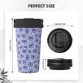 thumbnail image 3 of Uemuo Blue And White Flowers Print Carry Insulated Coffee Mug, Travel Mug with Hidden Handle, Insulated Coffee Flask, Leak-proof Travel Mug Insulated Mug for Office, 3 of 8