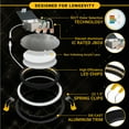 thumbnail image 4 of NuWatt 12 Pack, 4 Inch Black Gimbal LED Recessed Lighting, 2700K/3000K/3500K/4000K/5000K Selectable, 630LM, Dimmable, Damp Rated, Canless Adjustable Directional Lights for Sloped Ceilings, JBox, 4 of 10