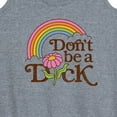 thumbnail image 3 of Instant Message - Rainbow Don't Be A D-ck-ck Flower - Women's Racerback Tank Top, 3 of 6