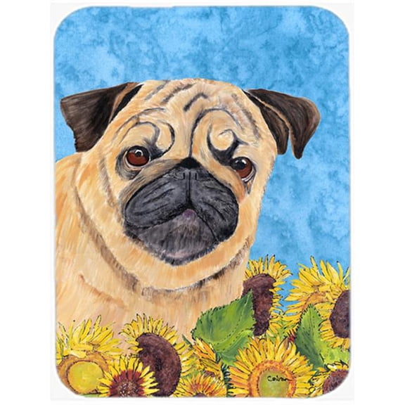 15 x 12 in. Pug Glass Cutting Board - Large