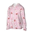 thumbnail image 2 of Fotbe Hand Drawn Strawberry Men's Women's UPF 50+ Sun Protection Jacket Hooded Cooling Shirt with Pockets Hiking Outdoor Performance-, 2 of 9