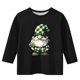 thumbnail image 4 of Blusas y camisas de manga larga y cuello redondo para niños con estampado del Día de San Patricio, manga 3/4/cuello redondo tres cuartos, parte inferior y superior para niños, parte superior de poliés, 4 of 4