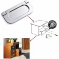 thumbnail image 3 of Poignée de Porte invisible en Acier Inoxydable Argent Armoire Tiroir Accessoires de Garde-Robe avec Vis Poignée de Porte d'Armoire de Cuisine starlight 4 Pcs, 3 of 5