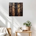 thumbnail image 3 of Black Brown Board Wooden Wall Clock Silent Non Ticking, Vintage Chic Shabby Wooden Grain Square Wall Clocks Battery Operated, Decor Clock for Home Office, Living Room, Kitchen, 12 Inch, 3 of 9