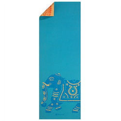 Gaiam Premium Print Reversible Yoga Mat, Elephant, 5mm