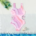 thumbnail image 4 of Cowsor 6-15 Years Girls Tie Dye Print One Piece Swimsuit Modest Full Coverage Swimwear for Beach Surfing and Summer Vacation, 4 of 7