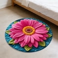 thumbnail image 2 of Huanglei 3D Floral Area Rug Non Slip Floor Mat For Living Room And Entryway, 2 of 6