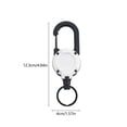 thumbnail image 4 of Retractable Key Holder Clip with Easy Pull Buckle Compact Design for Keys ID Badges Multi Color Options 2 Pack, 4 of 8