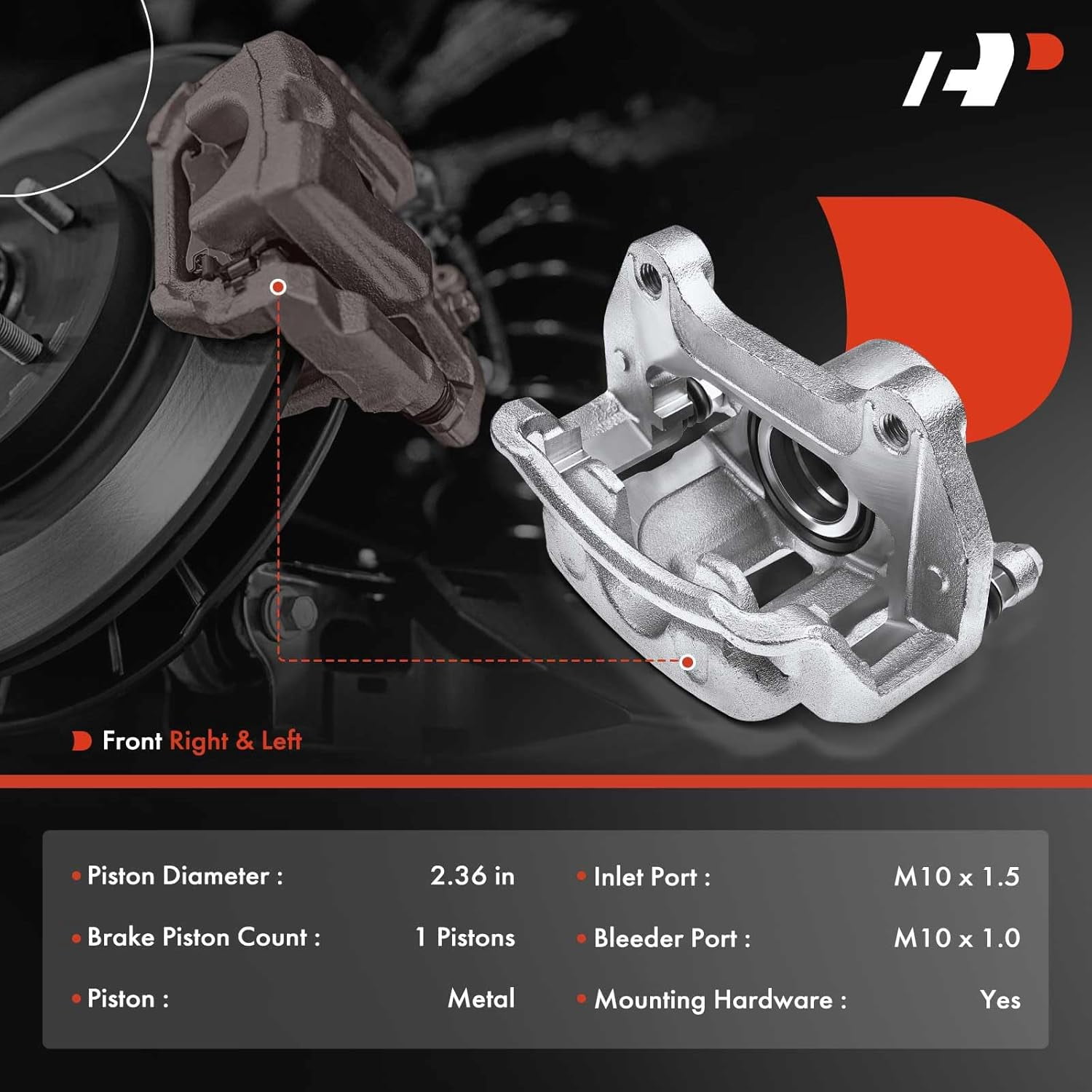 A-Premium Disc Brake Calipers with Bracket Compatible with Chevrolet Equinox Malibu Impala GMC Cadillac Buick Front Driver and Passenger Side 2-PC Set Fits select: 2010-2017 CHEVROLET EQUINOX LT