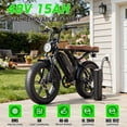 thumbnail image 4 of TST Electric Bike for Adults, 48V/15AH Battery, 750W Peak 1500W Motor, 20"x4" Fat Tire, E Mountain Bike, UL2849, 4 of 8