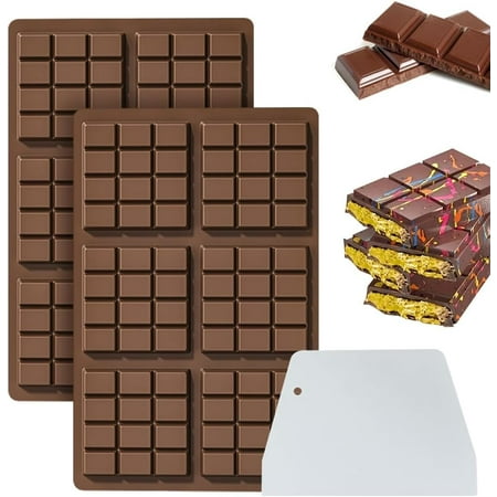 

Chocolate Mould Silicone Deep Pack of 2 Dubai Chocolate Mould Silicone Mould Chocolate Mould Dubai Chocolate Extra Deep Chocolate Mould for Chocolate Chocolate Sweets (02#-B)