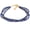 3.Blue stripes, variant on Natural multi-strand beaded bracelet, lightweight handmade gemstone jewelry, hypoallergenic, 8-inch gold-plated, stylish everyday wear.