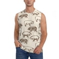 thumbnail image 1 of Fotbe Vintage Farm Pigs Men's Camiseta sin Mangas Estampada para Hombres, Playera Casual para Gimnasio, Entrenamiento, Playa-Large, 1 of 7