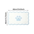 thumbnail image 3 of Scalloped Dog Feeding Mats, White, 16" X 24”, 3 of 3