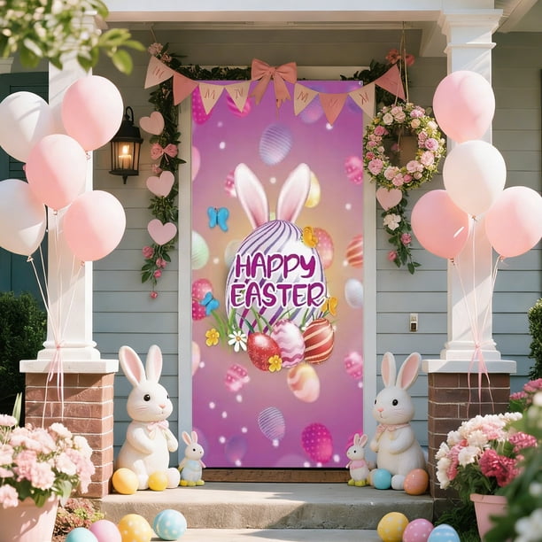 Decoraciones de Pascua Interior Easter Door Curtain Party Decorations Decoración del hogar