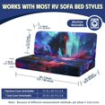thumbnail image 4 of Chririnla Stretch RV Jackknife Sofa Cover with Aurora Horse Landscape, 2 Piece Furniture Protector Fit for Motorhome Travel Trailer, Washable Dust Stain Proof for Pet Owners, 4 of 4