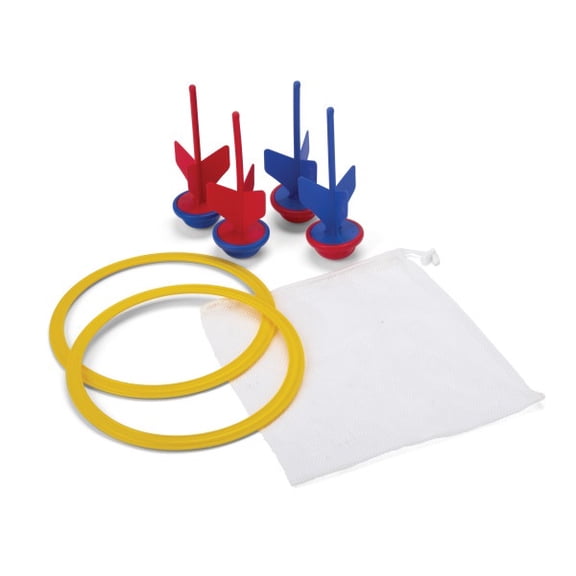 Kidoozie B*Active Bulls Eye Lawn Darts – Soft Tip Outdoor Target Game with Rings & Storage Bag – Ages 3 Years
