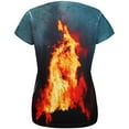 thumbnail image 2 of Autumn Fall It's Bonfire Season All Over Womens T Shirt Multi LG, 2 of 2