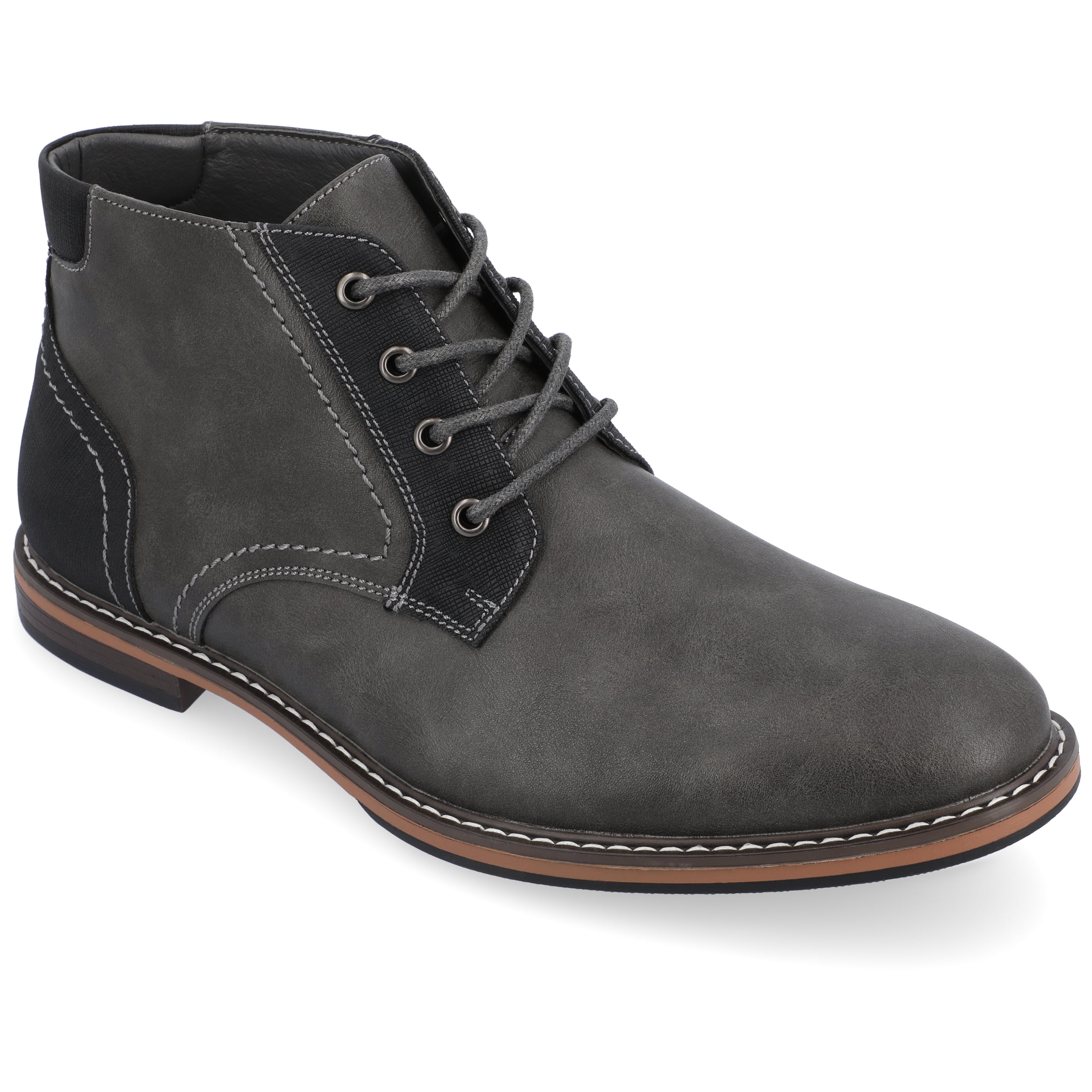Vance Co‎ Mens Black Tru Comfort Foam Chukka Boots Cap Toe Lace Up Casual Shoes Austin Cap Toe Chukka Boot | Vance Footwear main image 3
