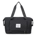 thumbnail image 2 of Bolsa de lona de moda de fin de semana de entramado rómbico de gran capacidad plegable para mujer Ndcxsfigh Para Estrenar, 2 of 8