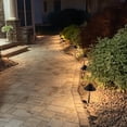 thumbnail image 7 of LEONLITE 12 Pack Low Voltage LED Landscape Lighting, 12-24V AC/DC Wired LED Pathway Lighting, Unique Vintage Golden Texture, Aluminum, 7 of 7