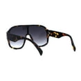 thumbnail image 4 of Oversize Shield Large Racer 80s Funk Sunglasses Tortoise Smoke, 4 of 4