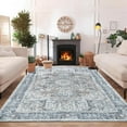 thumbnail image 7 of YJ.GWL Area Rugs Vintage Print Carpet Low Pile Rug for Bedroom Living Room Home Decor,Blue,6'x9', 7 of 7