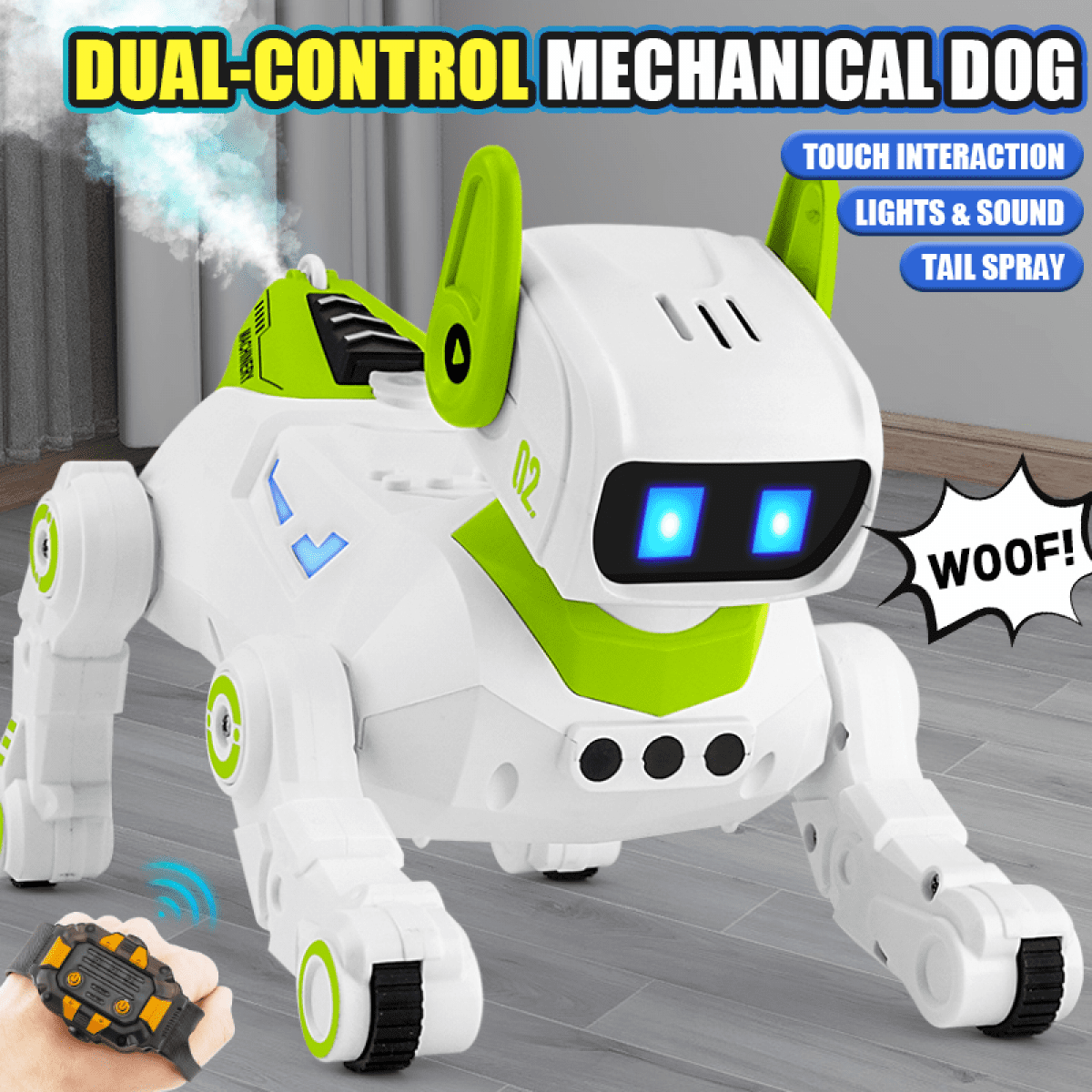 RC Robot Dog Toy for Kids, Interactive Remote Control Robotic Dog with Lights & Sounds, Programmable Puppy Robot for Ages 8+ Gifts