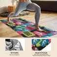 thumbnail image 4 of Colorful Dinosaurs Skeletons Text Pattern Hot Yoga Mat Towel Non Slip for Hot Yoga - Quick-Drying Yoga Mat Cover with 4 Corner Pockets with Travel Bag - Hot Yoga Towel Non Slip 74"x26", 4 of 6